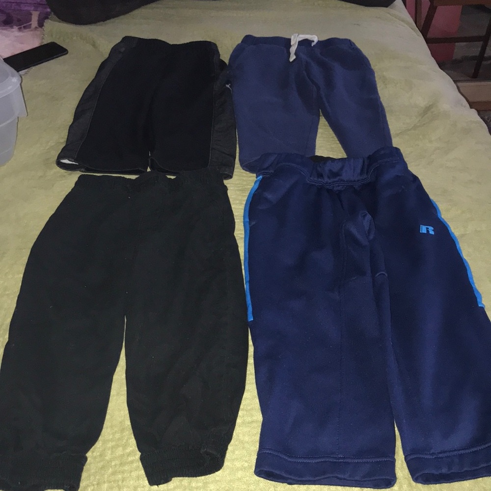 Toddler Boys Sweat Pants Bundle 4 pair.